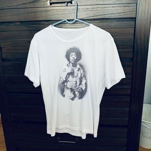 White Jimi Hendrix T Shirt